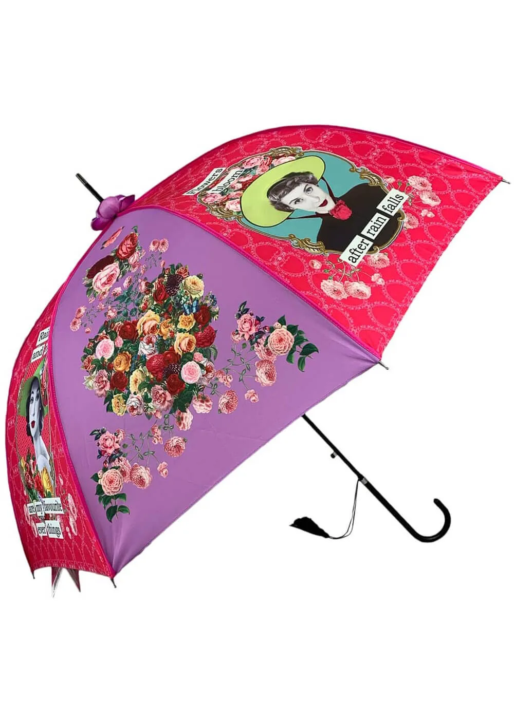 Loving Rain Darling Diva's Raindrops and Roses Boutique Umbrella