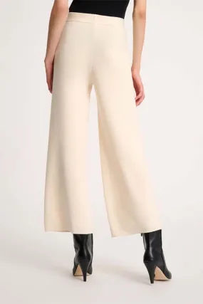 Luisa Spagnoli MODINE CREAM KNIT WOOL TROUSERS