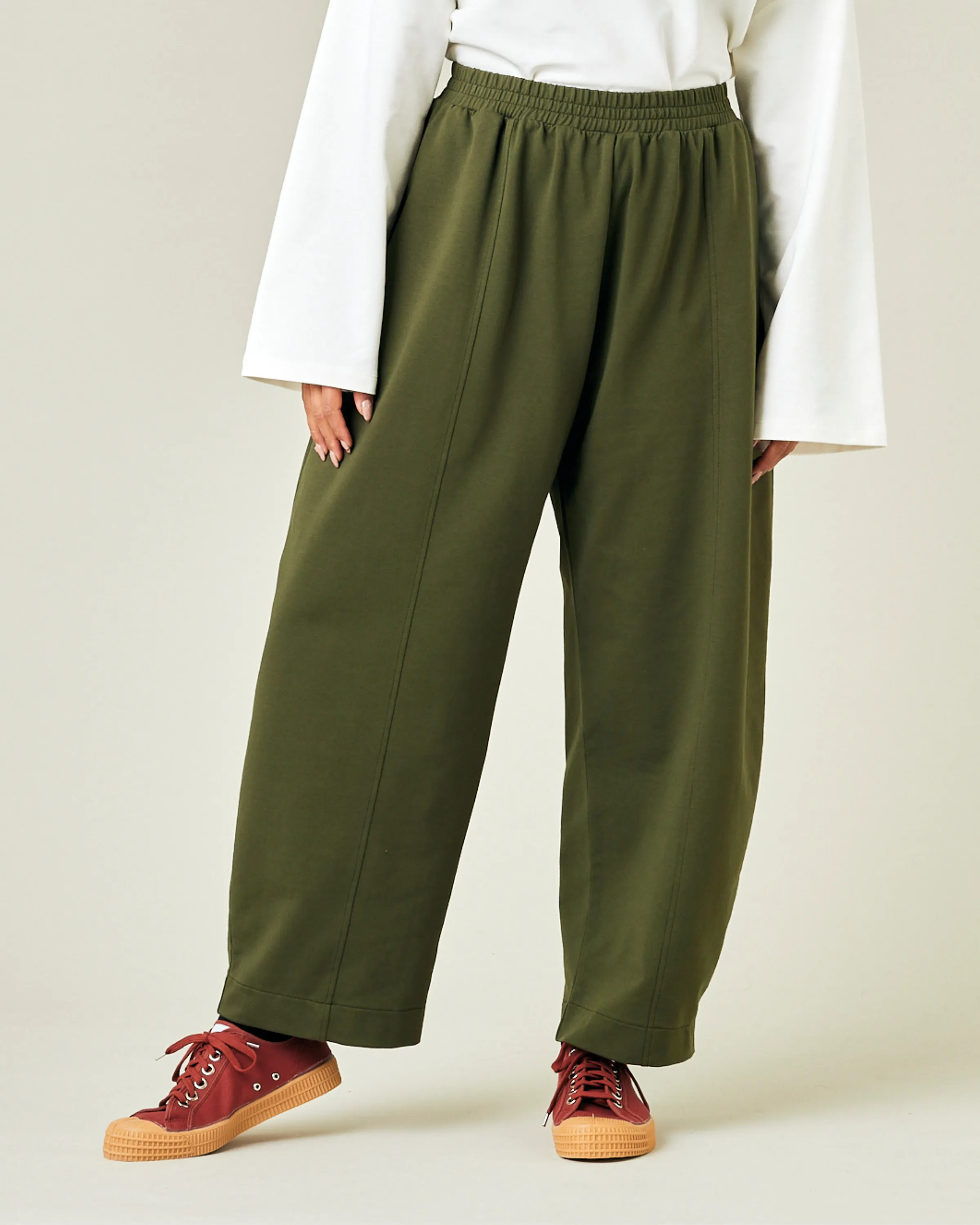 Mabel Olive Jersey Trousers