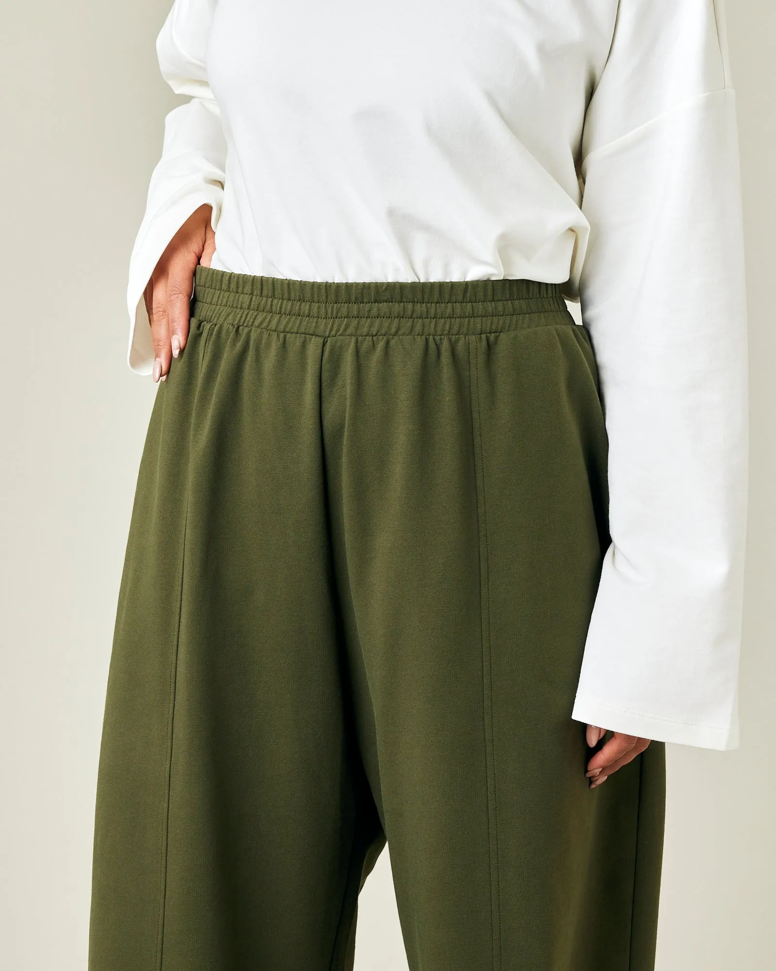 Mabel Olive Jersey Trousers