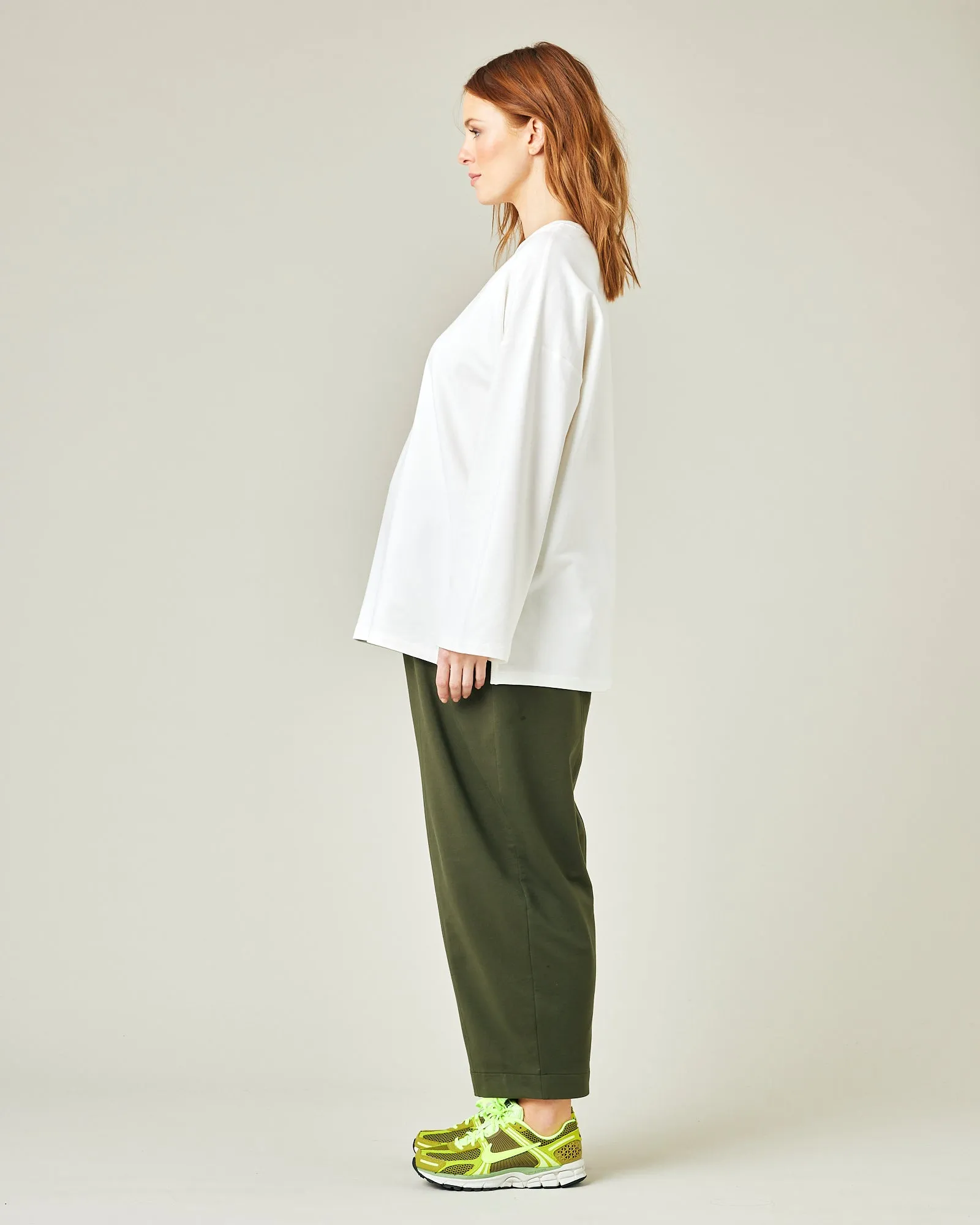 Mabel Olive Jersey Trousers