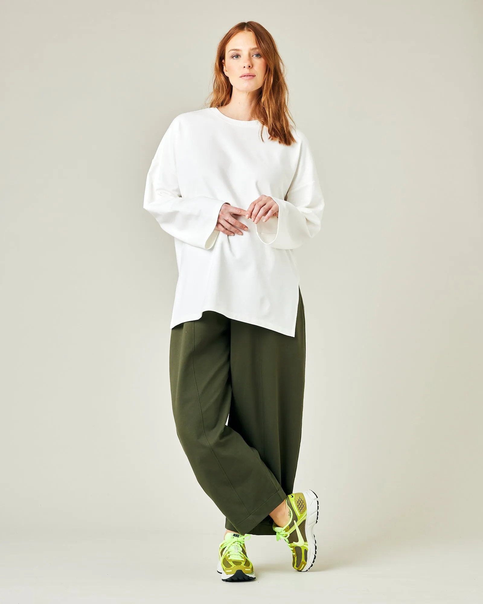 Mabel Olive Jersey Trousers