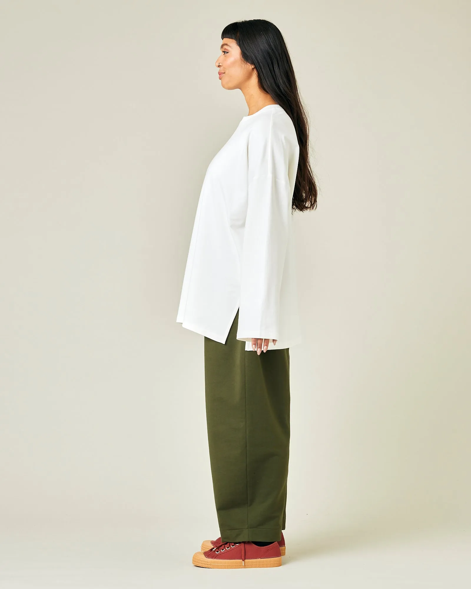 Mabel Olive Jersey Trousers