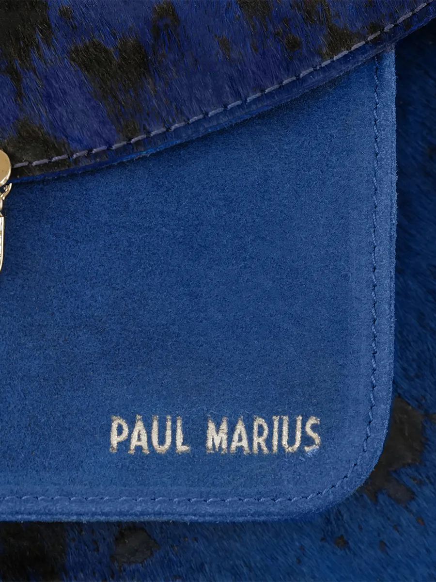 Mademoiselle George Rodeo Trip Cerulean - blue leather shoulder bag for woman | PAUL MARIUS