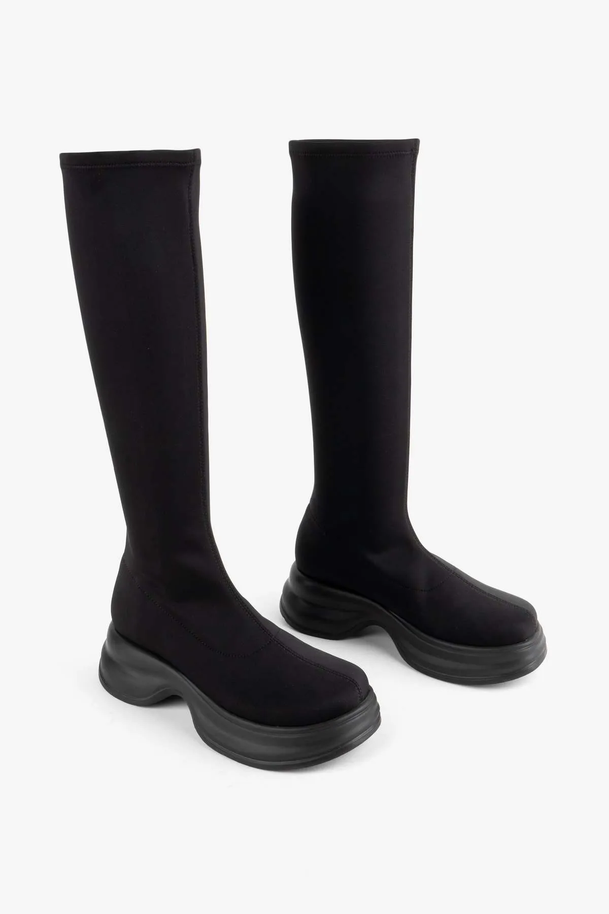 MALMO STRETCH KNEE HIGH BOOT - Black