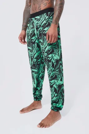 Marble Print Lounge Joggers