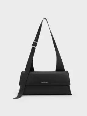 Marceline Trapeze Shoulder Bag - Noir