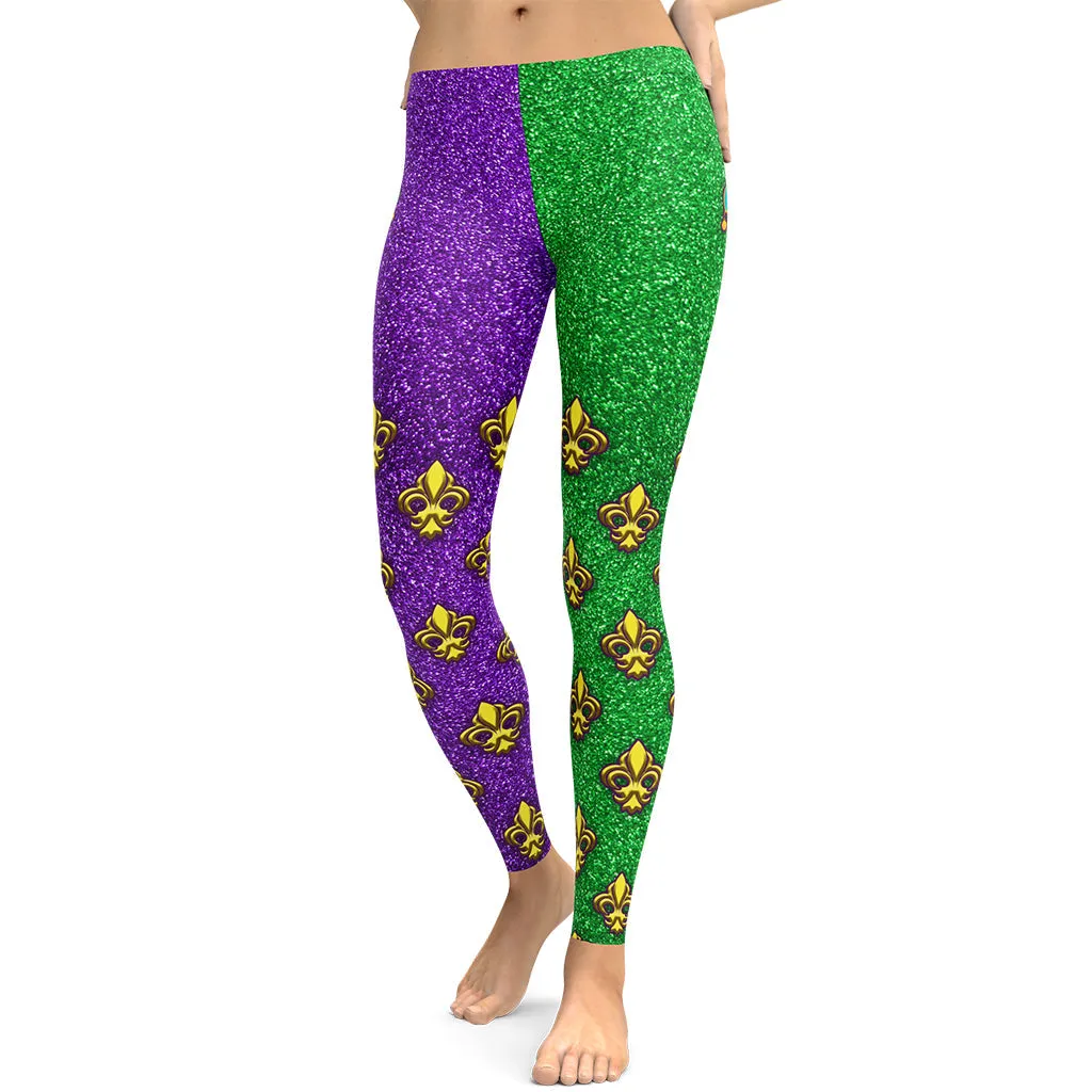 Mardi Gras Mask Leggings