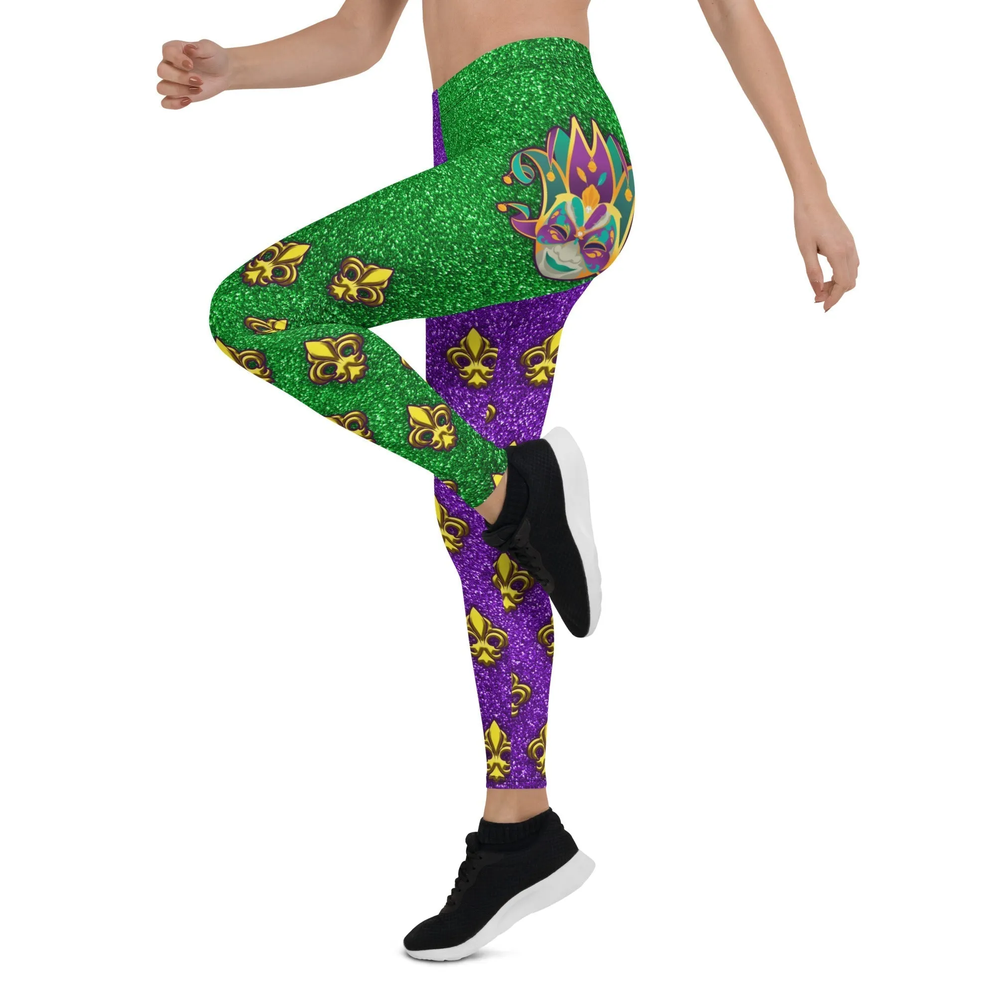 Mardi Gras Mask Leggings