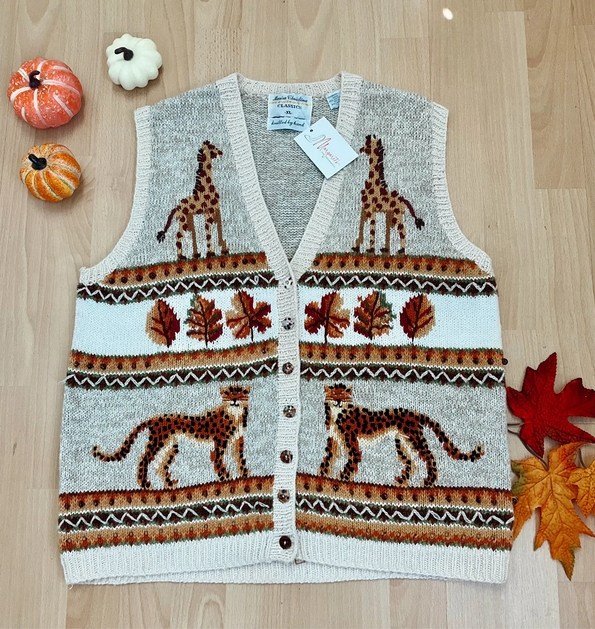 Marisa Christina   Marisa Christina Size XL Tan animals Vest