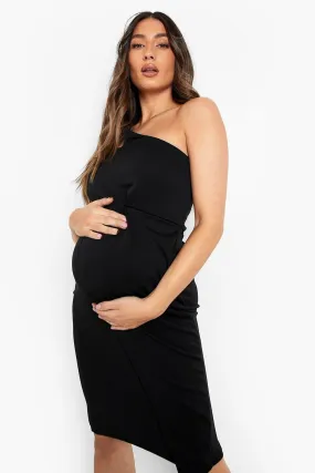 Maternity Bandeau Pleat Detail Midi Dress