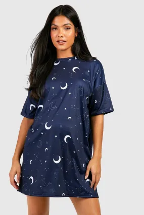 Maternity Celestial Star Print Nightgown