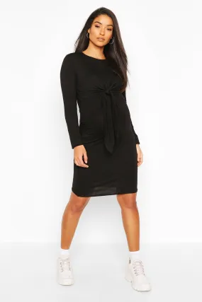 Maternity Nursing Tie Side Midi Dress