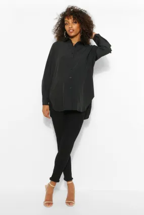 Maternity Oversize Cotton Button Through Shirt