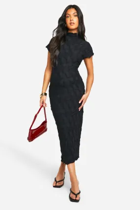 Maternity Textured Jacquard Midi Bodycon Dress