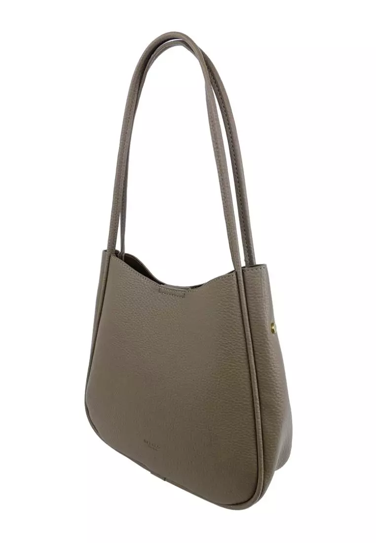 Mel&Co Pebbled Double Handle Shoulder Bag