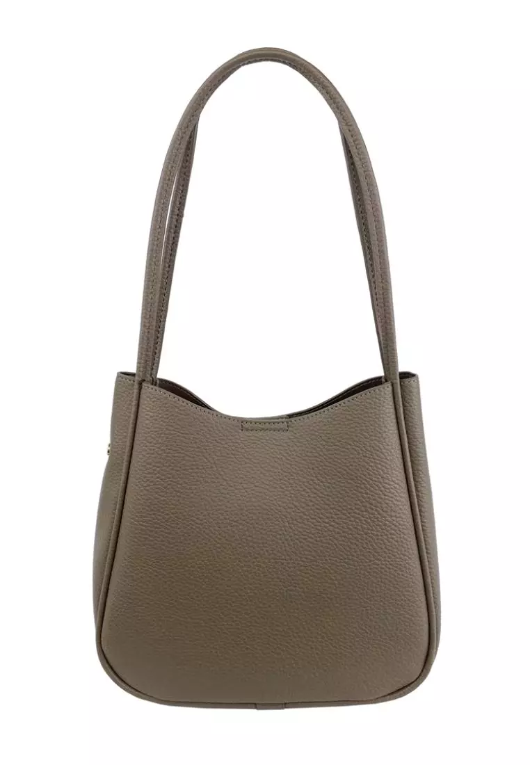 Mel&Co Pebbled Double Handle Shoulder Bag