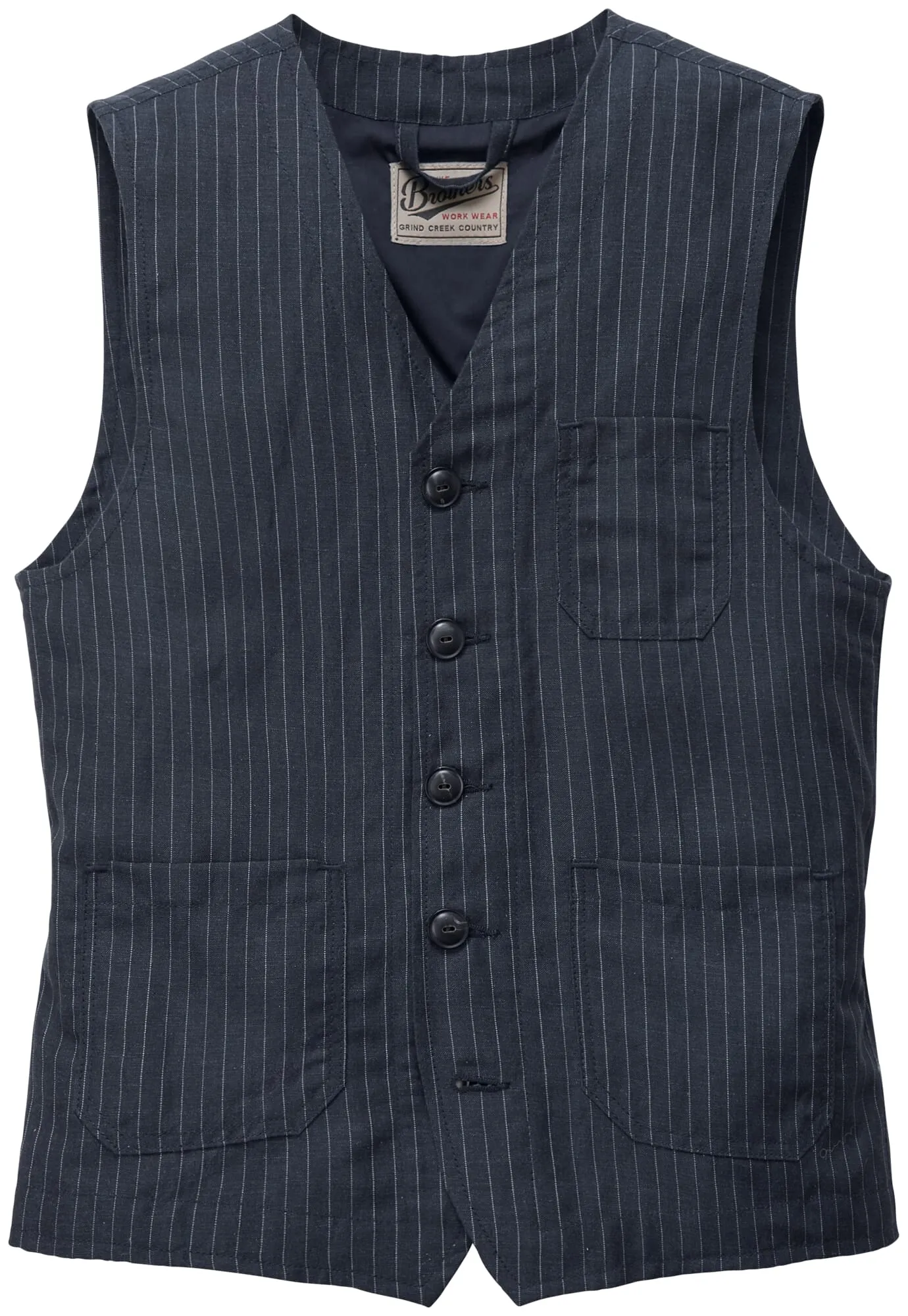 Men Roamer Vest 1937 striped, Blue | Manufactum