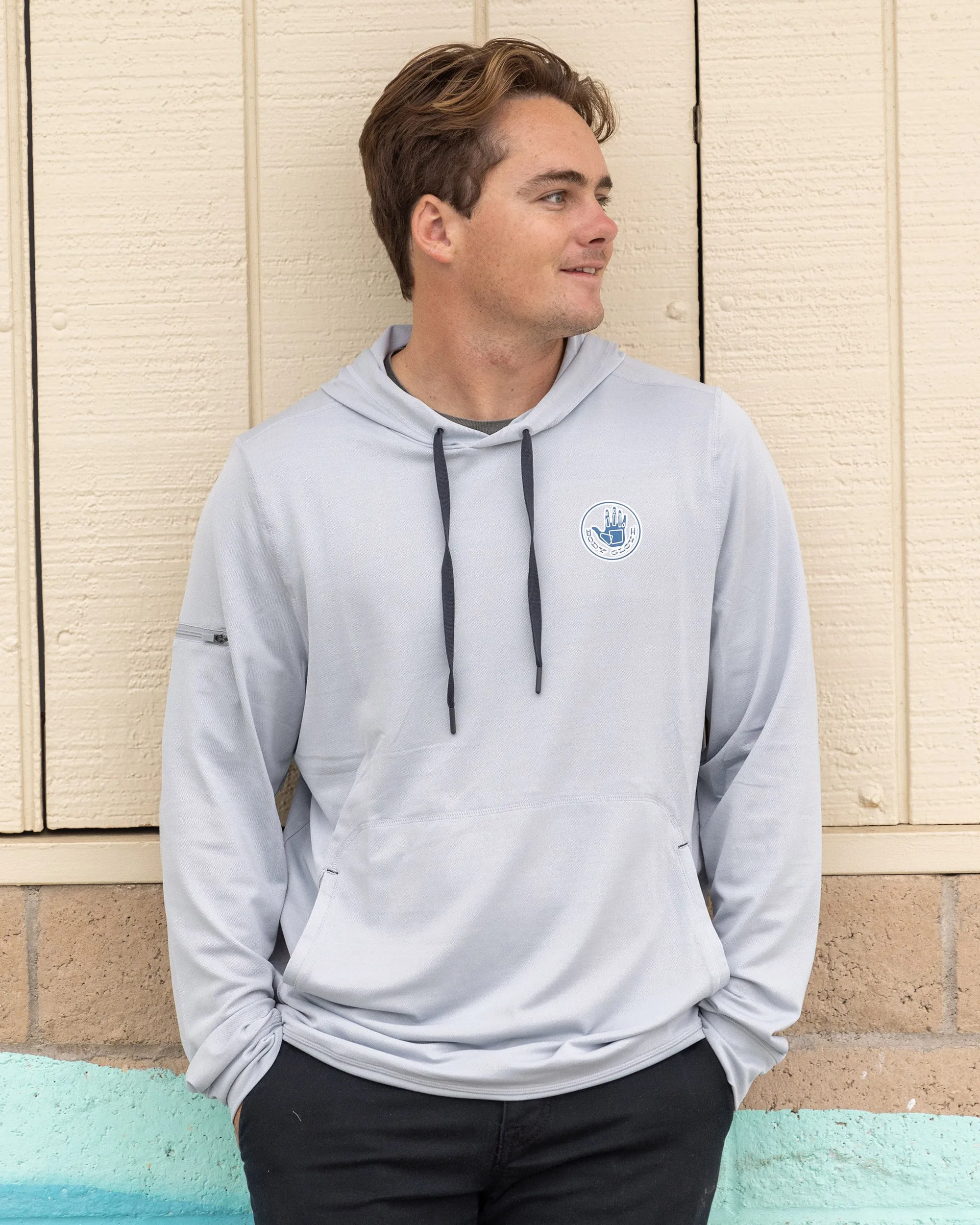 Men's Helm Hybrid Hoodie - Lt. Heather Gray