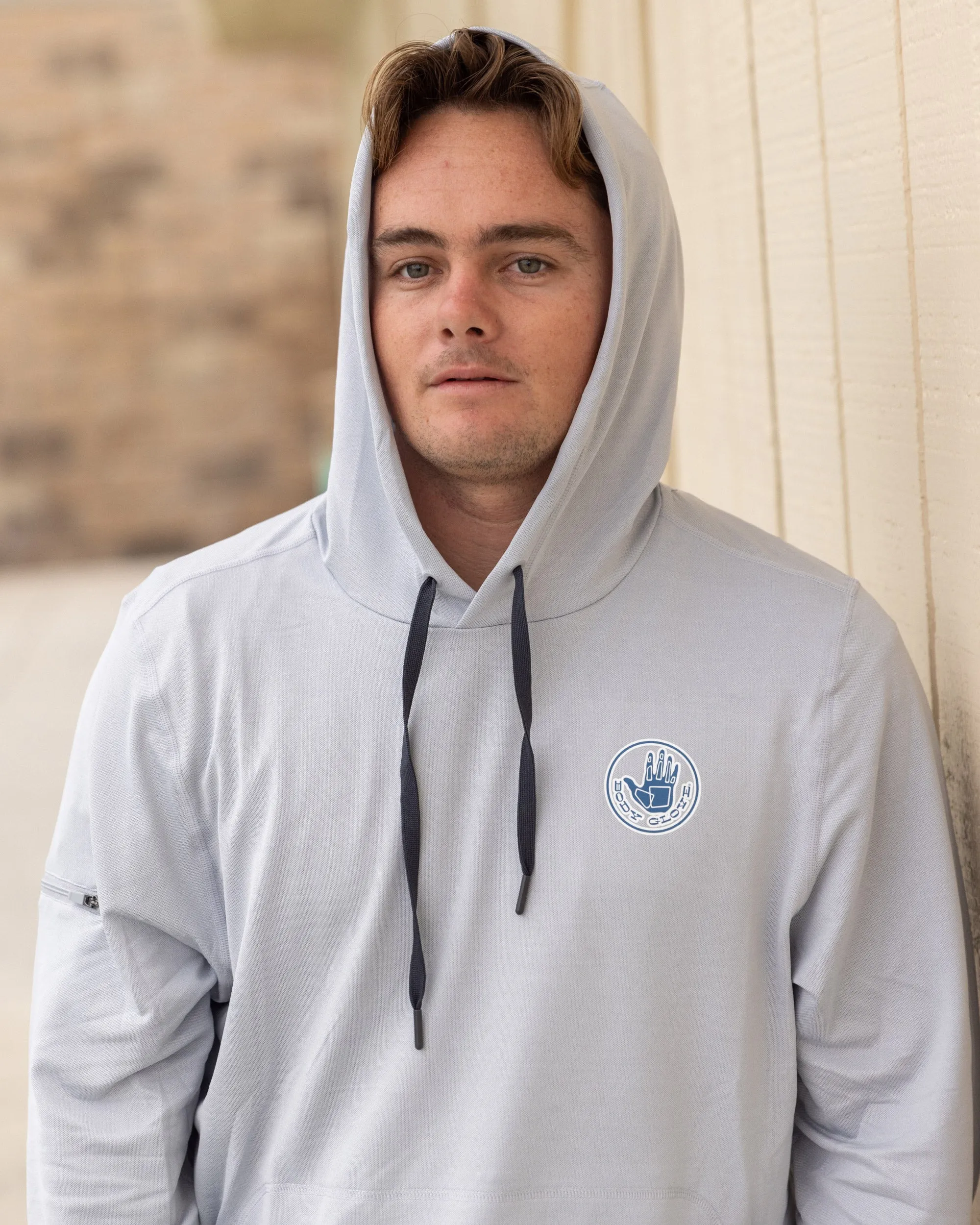 Men's Helm Hybrid Hoodie - Lt. Heather Gray