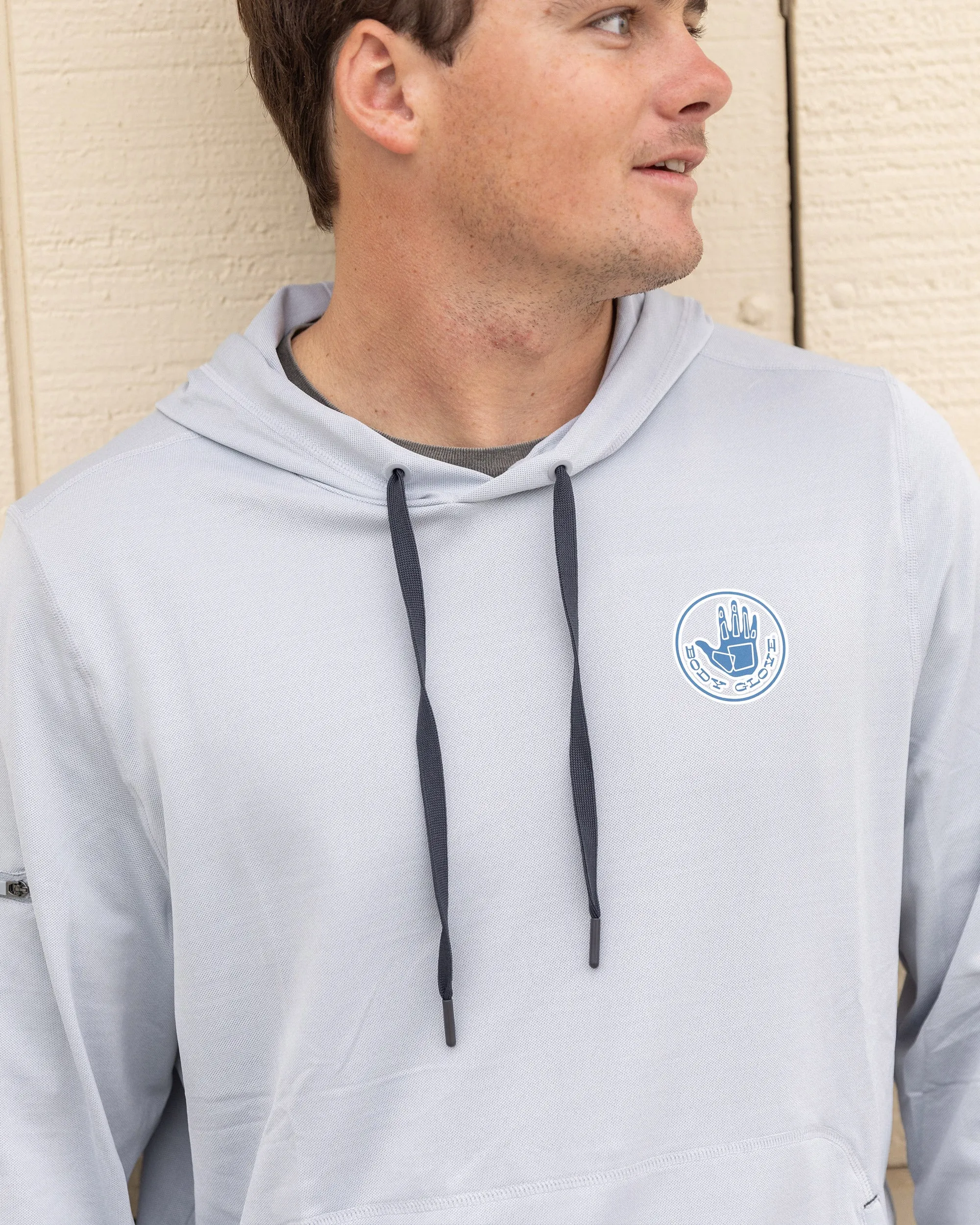 Men's Helm Hybrid Hoodie - Lt. Heather Gray