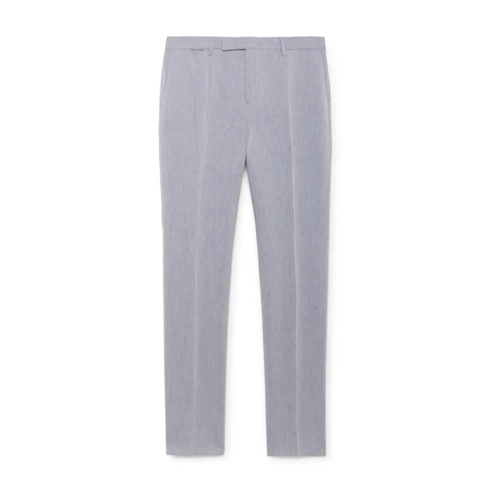 Men's Lightweight Cotton Stretch Trousers in Blue