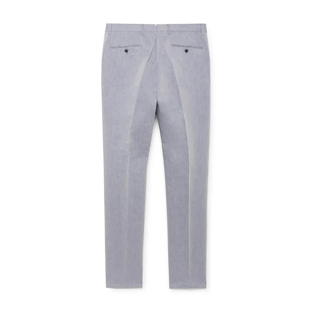 Men's Lightweight Cotton Stretch Trousers in Blue