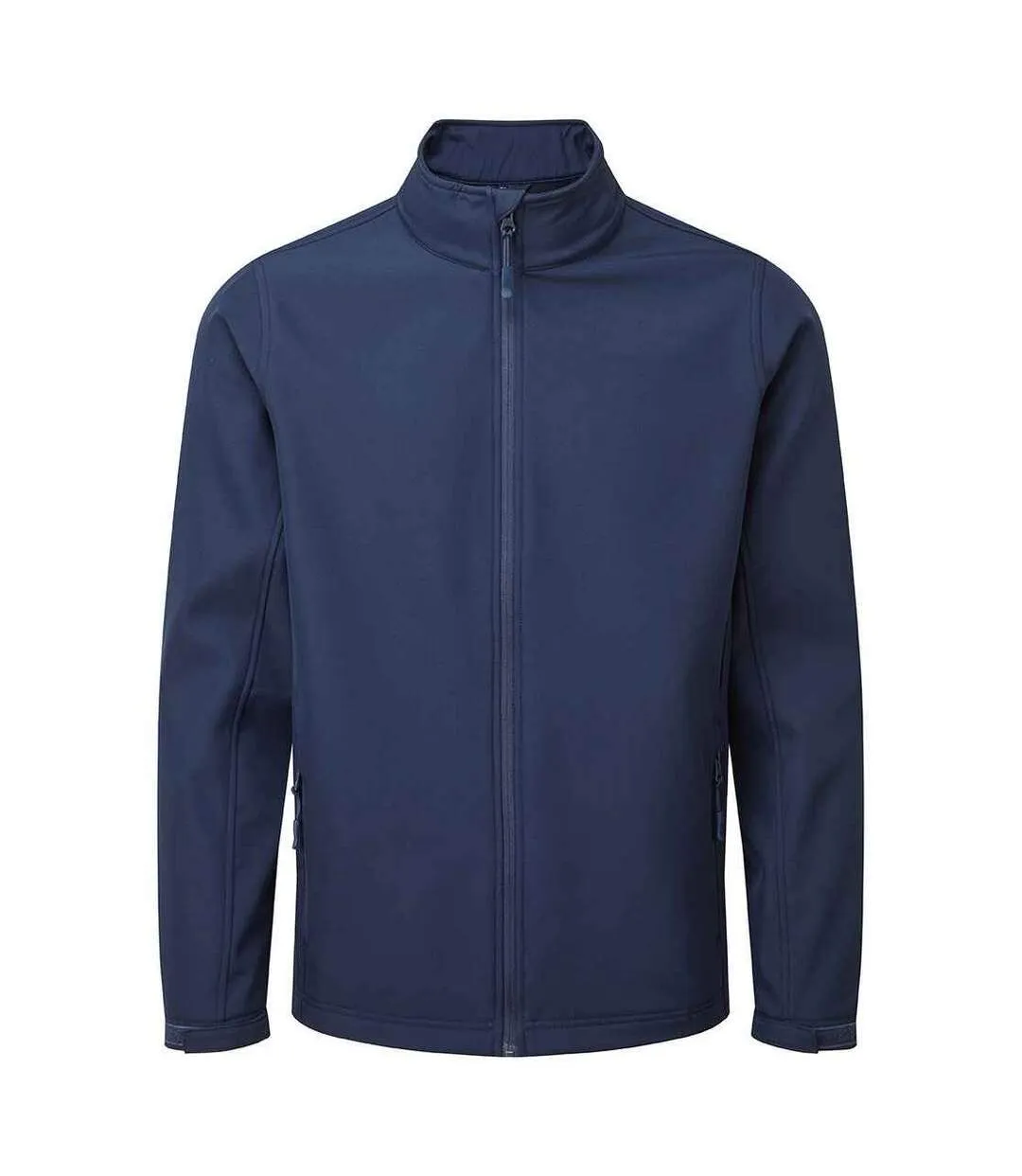 Mens recycled wind resistant soft shell jacket navy Premier