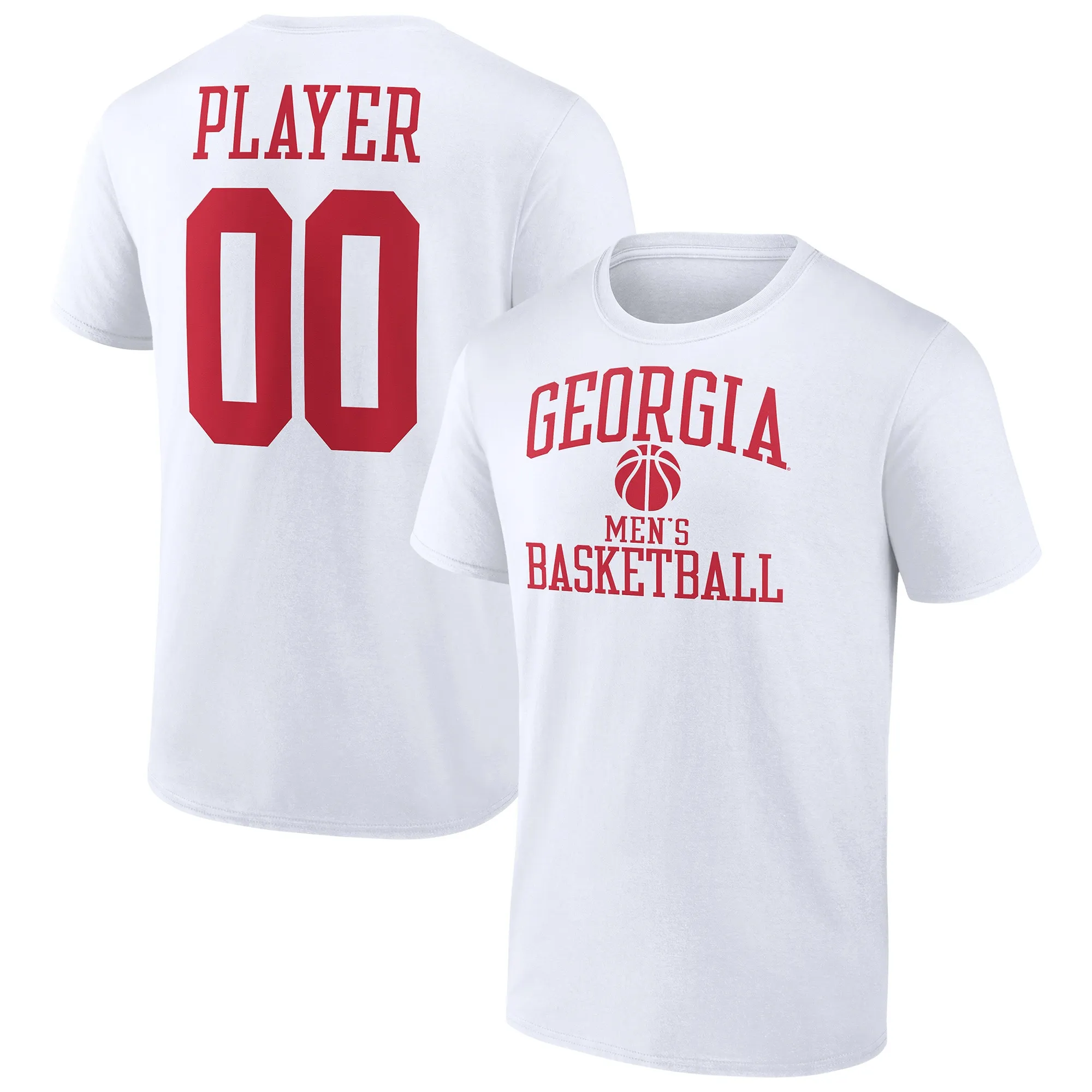 Men's White Georgia Bulldogs Men's Basketball Pick-A-Player NIL Gameday Tradition T-Shirt