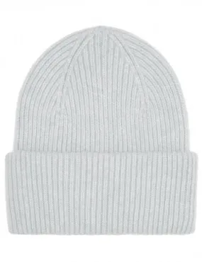 Merino Wool Chunky Beanie Hat - Limestone Grey