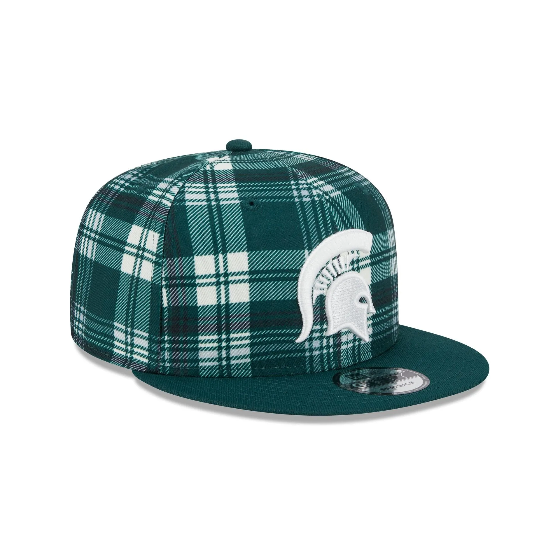 Michigan State Spartans Plaid 9FIFTY Snapback Hat