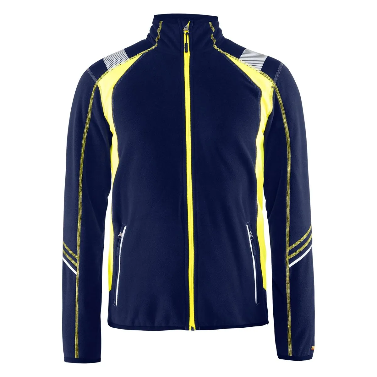 Micro Fleece Jacket 4993 Marine/High Vis Geel - Blåkläder