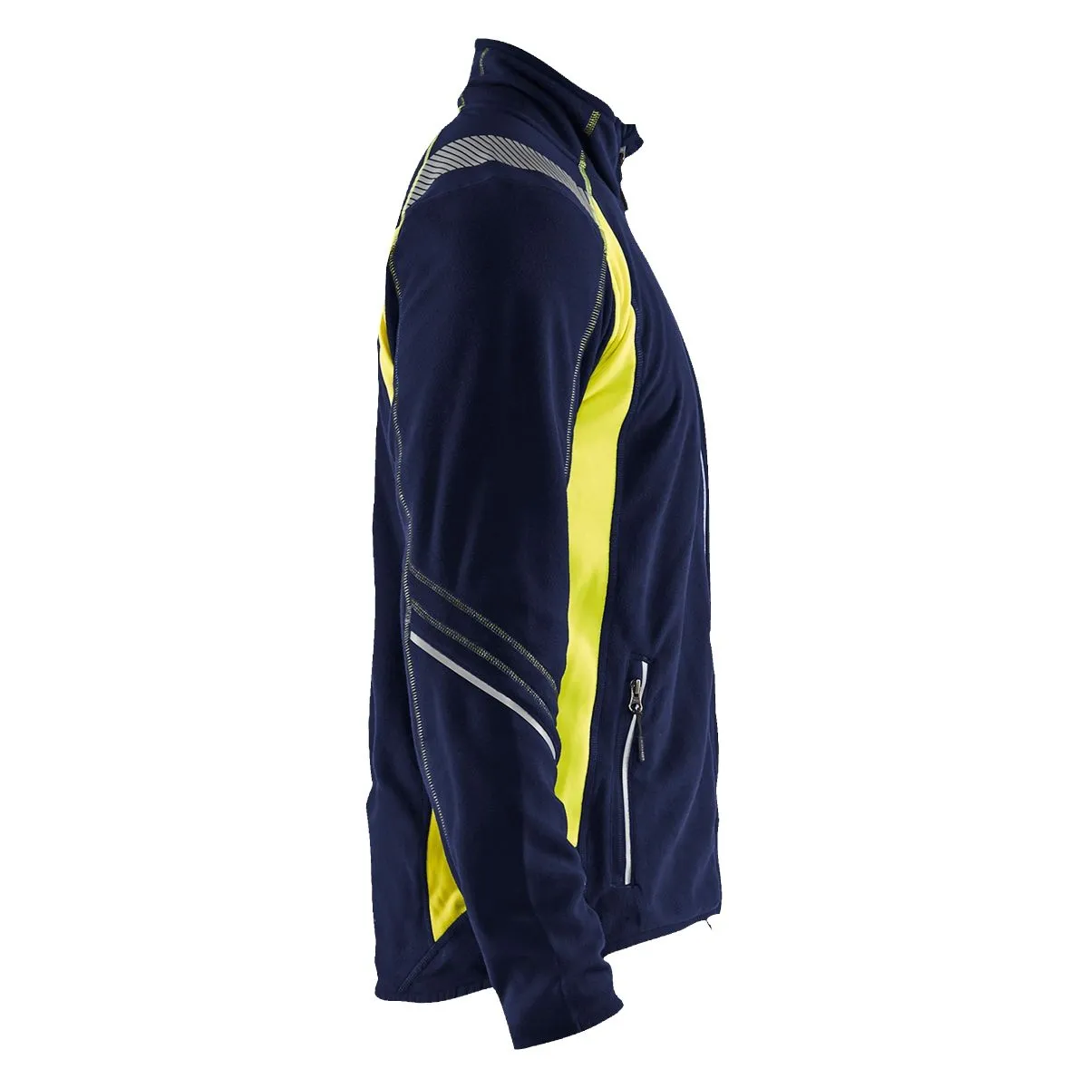 Micro Fleece Jacket 4993 Marine/High Vis Geel - Blåkläder