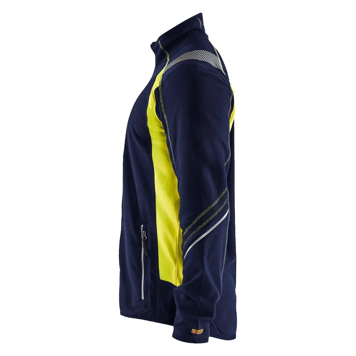 Micro Fleece Jacket 4993 Marine/High Vis Geel - Blåkläder