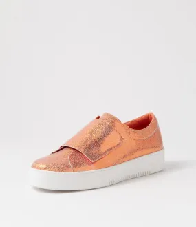 MIDAS Levie Orange Glam Leather Sneakers