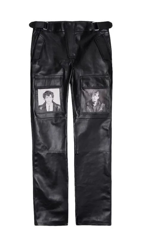 MISBHV Robert Mapplethorpe Leather Moto Trousers Black