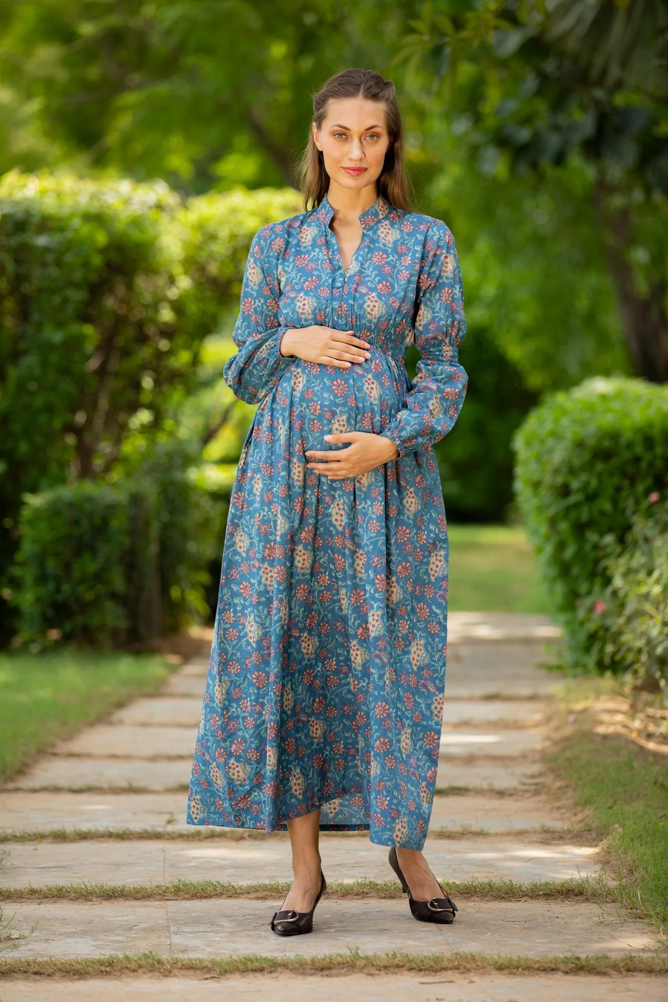 Moonlight Floral Maternity Dress