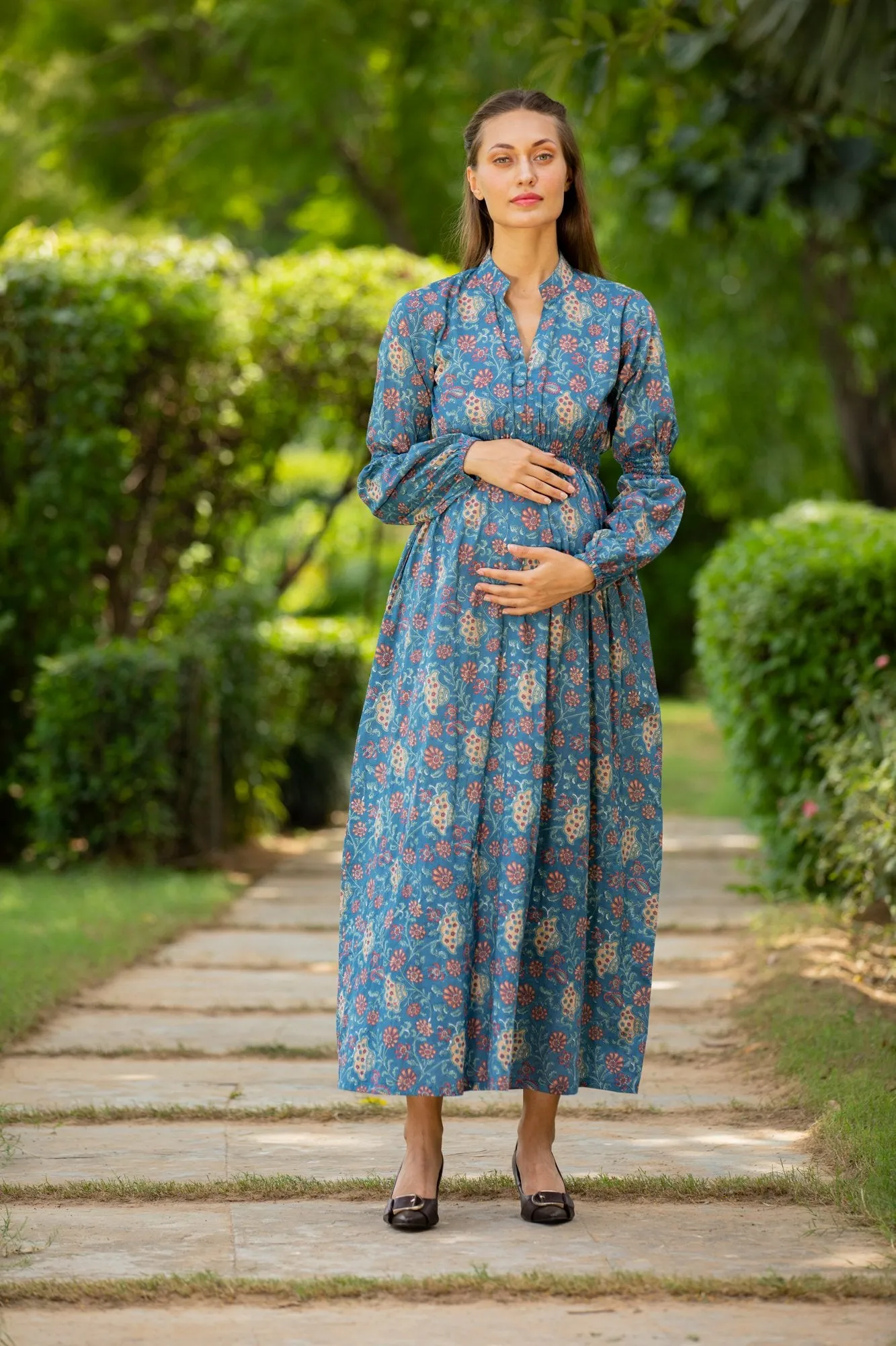 Moonlight Floral Maternity Dress