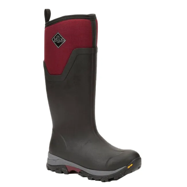 Muck Boot Company Women's Arctic Ice Tall Boot with Vibram Arctic Grip AT - Black/Windsor Wine