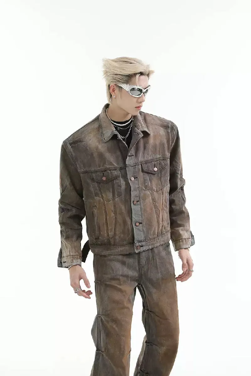 Mud-Dye Denim Jacket