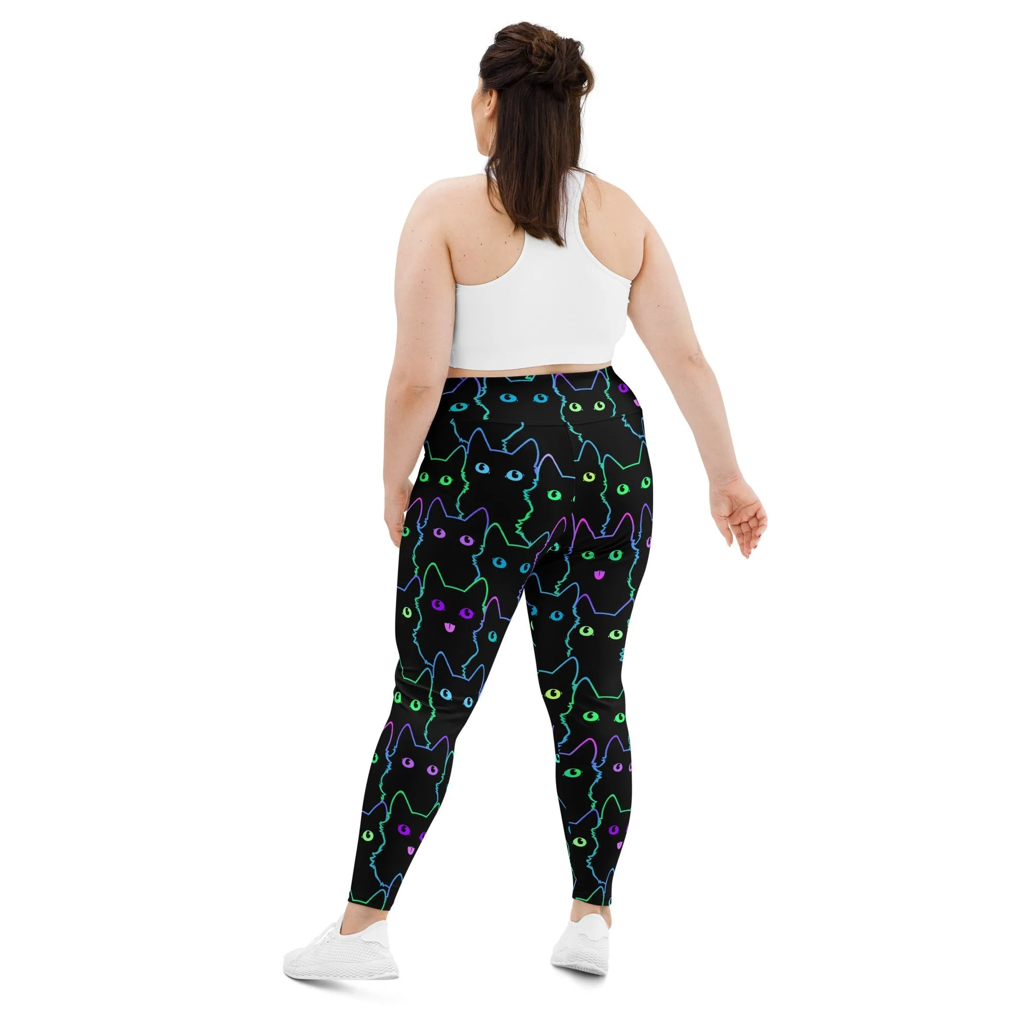 Mystic Halloween Cats Plus Size Leggings