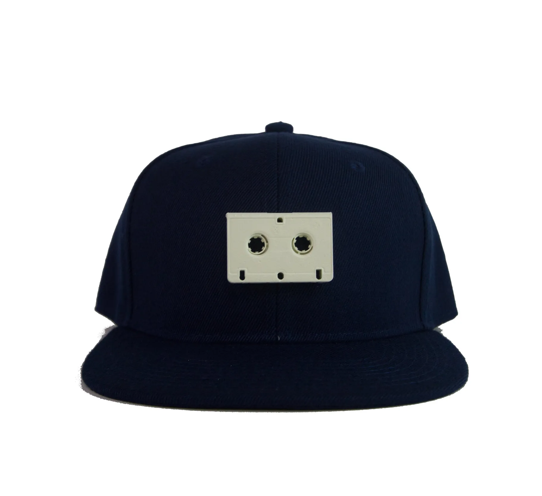 Navy Tape Cassette Tape Snapback Hat