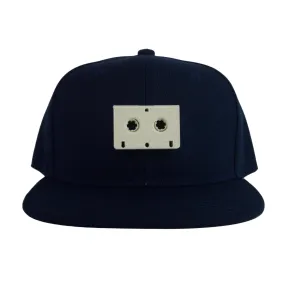 Navy Tape Cassette Tape Snapback Hat