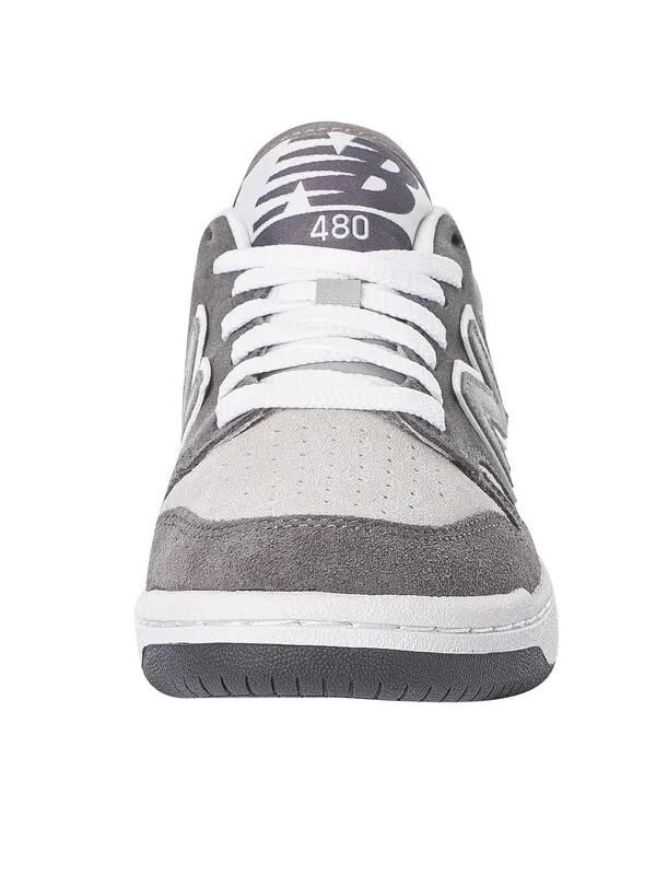 New Balance 480 Suede Trainers - Castlerock/Shadow Grey/Raincloud