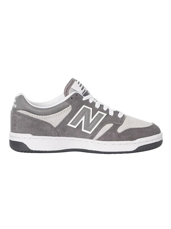 New Balance 480 Suede Trainers - Castlerock/Shadow Grey/Raincloud