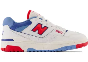 New Balance 550 White True Red Atlantic Blue