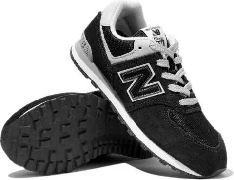 New Balance Kids 574 Core leather sneakers Black