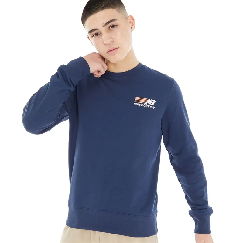 New Balance Mens Sport Core Sweatshirt Natural Indigo