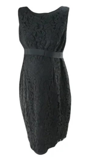 *New* Black Sleeveless Lace Cut Special Occasion Maternity Dress A Pea in the Pod Maternity (Size Large)