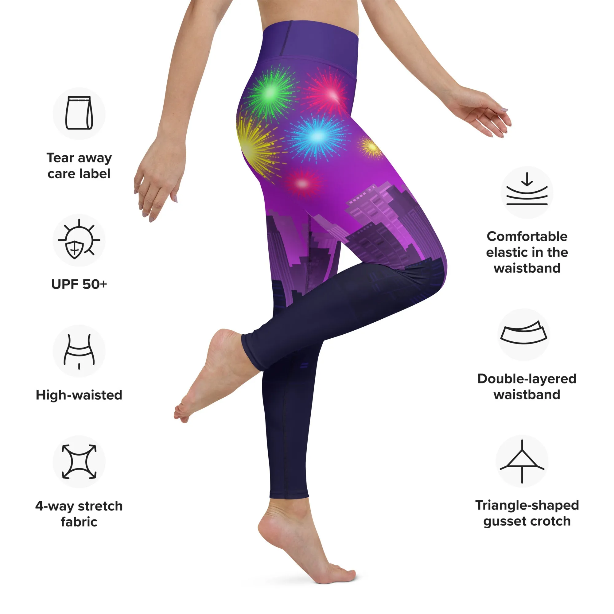 New Year City Yoga Leggings